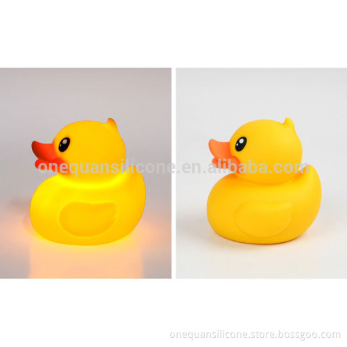 Cute Colorful Little Duck Dimming Cartoon LED Night Light Baby shaking lighting desian